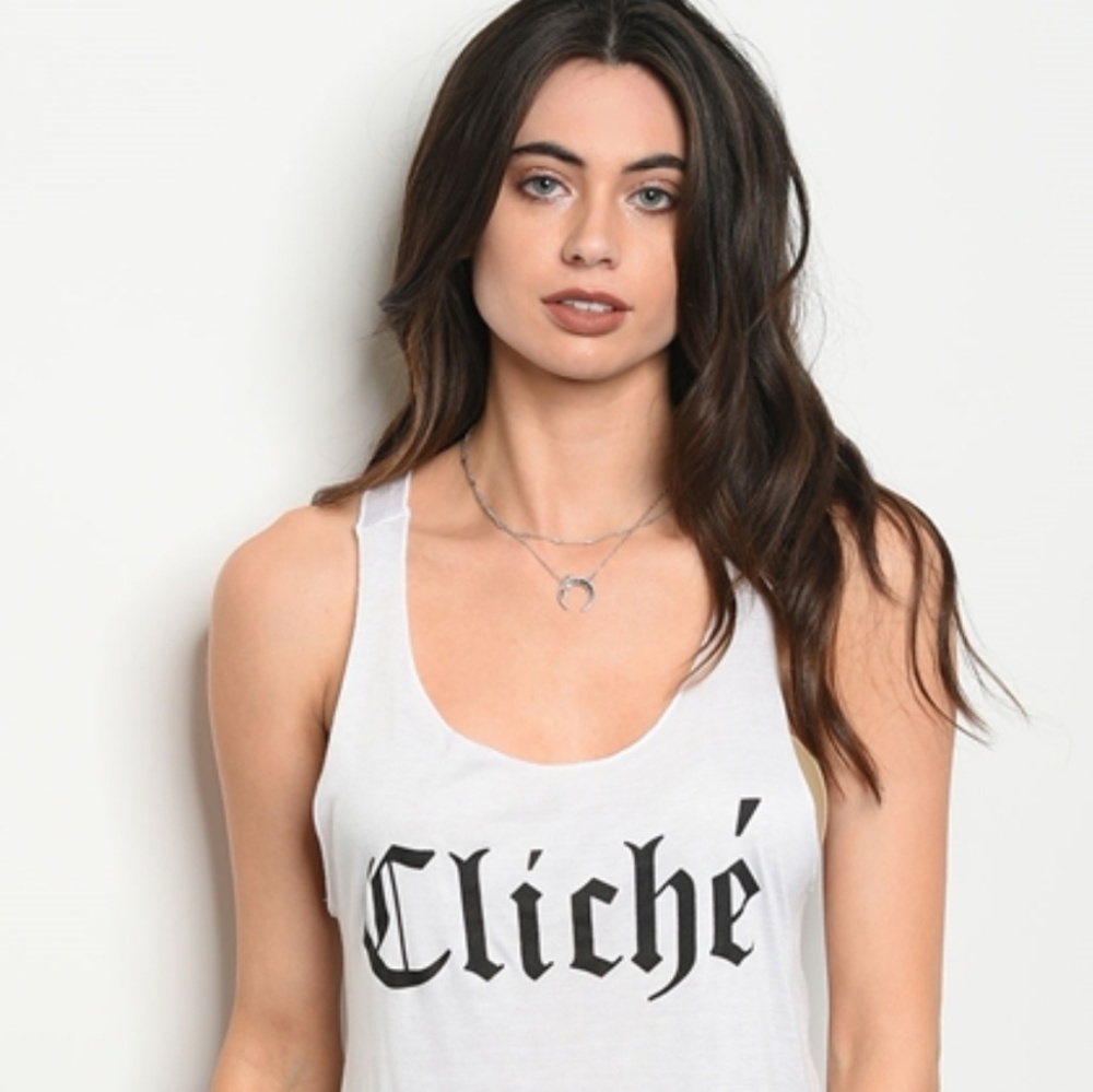 White racer back tank